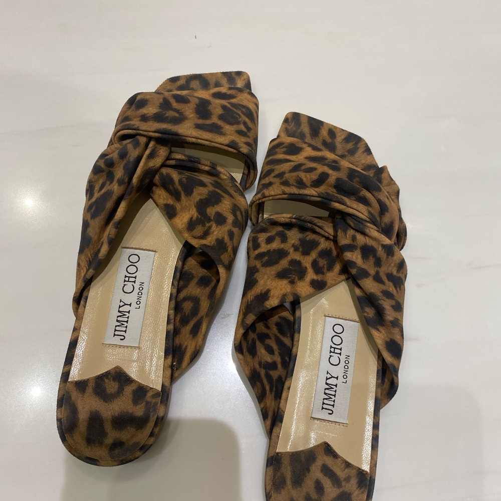 Jimmy Choo Brown Sandals with Knotted Design